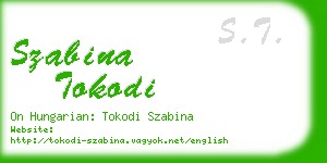 szabina tokodi business card